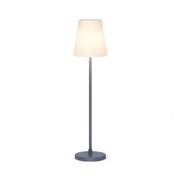 LED Stehleuchte außen 119 cm Dimmer 3000-6500 K Grau Weiß