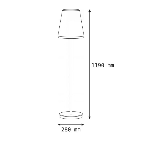 LED Stehleuchte außen 119 cm Dimmer 3000-6500 K Grau Weiß