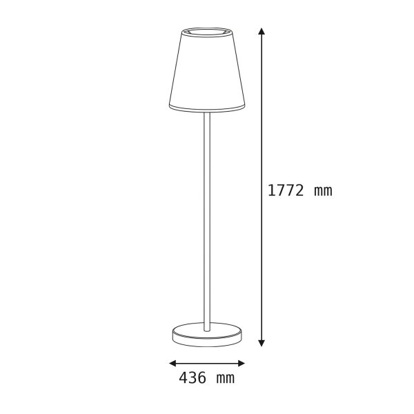 LED Außenleuchte Solar 177 cm Messing Weiß IP65