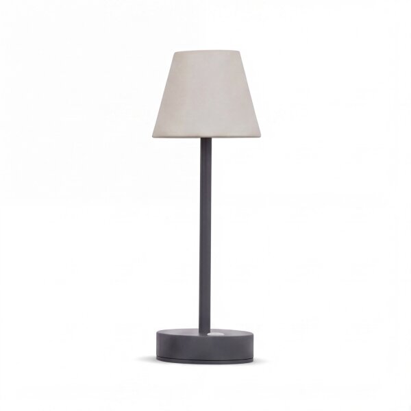 LED Tischlampe Anthrazit kabellos 32cm IP65 IP44 Touch Outdoor