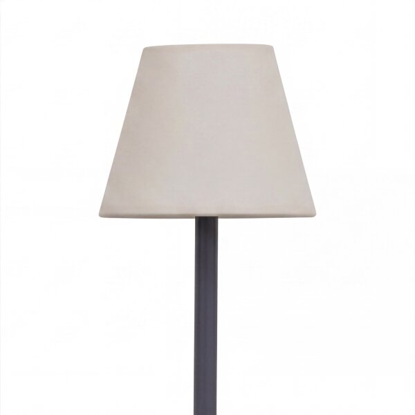LED Tischlampe Anthrazit kabellos 32cm IP65 IP44 Touch Outdoor