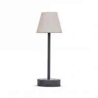LED Tischlampe Anthrazit kabellos 32cm IP65 IP44 Touch...