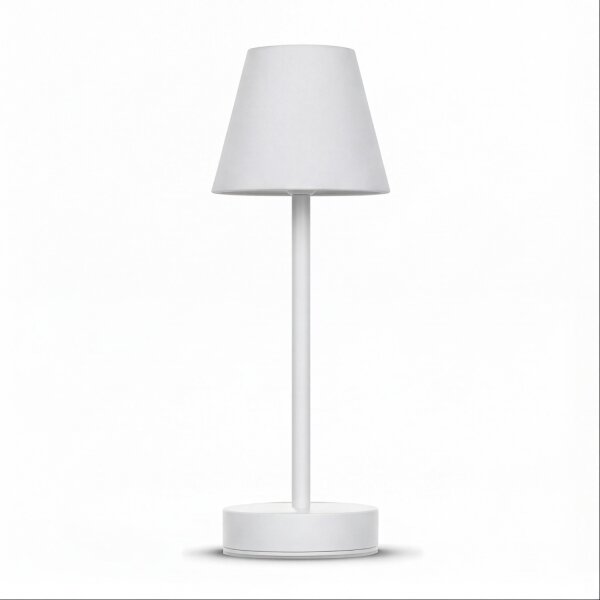 LED Tischlampe kabellos Touch Dimmer 32 cm IP44 Weiß 4000K