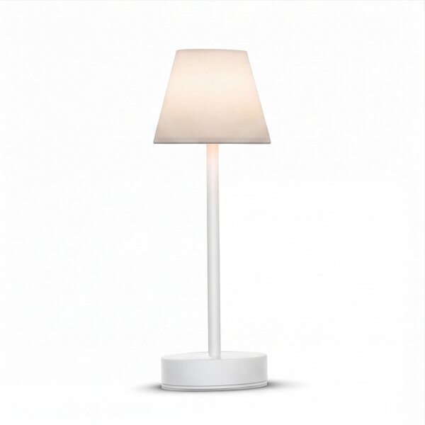 LED Tischlampe kabellos Touch Dimmer 32 cm IP44 Weiß 4000K