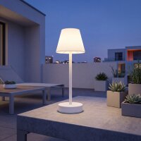 LED Tischlampe kabellos Touch Dimmer 32 cm IP44...