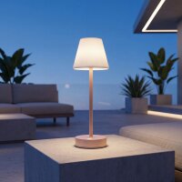 LED Tischlampe tragbar Touch Dimmer 32cm IP44 in Messing...