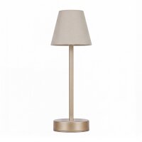 LED Tischlampe tragbar Touch Dimmer 32cm IP44 in Messing...