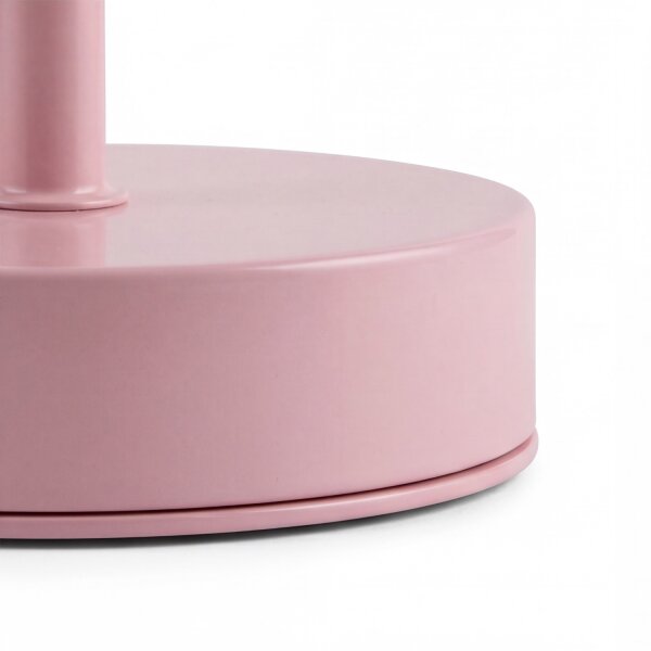 LED Tischleuchte kabellos Touch Dimmer 32 cm IP44 Rosa Weiß