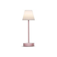 LED Tischleuchte kabellos Touch Dimmer 32 cm IP44 Rosa...