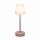 LED Tischleuchte kabellos Touch Dimmer 32 cm IP44 Rosa Weiß