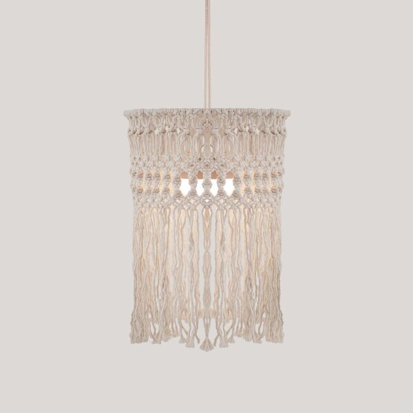 Pendelleuchte außen kabellos LED Akku IP54 Ø 30cm Beige 2700K