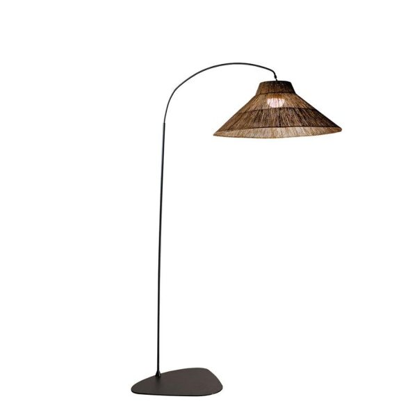 LED Außenlampe Akku 155 cm 2-in-1 IP54 Seegras Metall