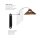 LED Außenlampe Akku 155 cm 2-in-1 IP54 Seegras Metall