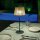 Tragbare LED Tischleuchte Solar Holz Metall 36 cm IP54 2700K