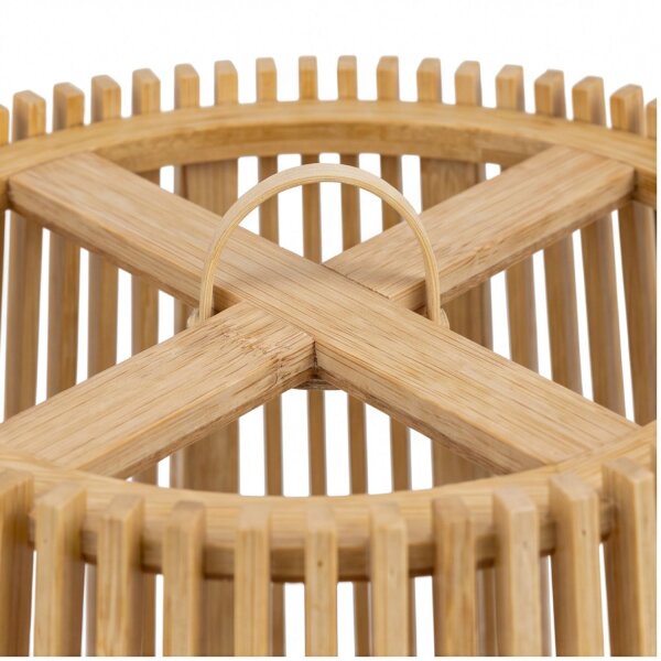 Pendelleuchte außen LED Akku Holz Ø 39 cm IP54 2700 K dimmbar