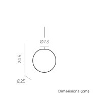 LED Hängelampe außen IP44 Ø 25 cm...