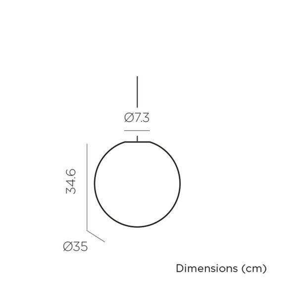 LED Hängeleuchte Kugelschirm Ø 35 cm IP44 3000-6500 K Outdoor