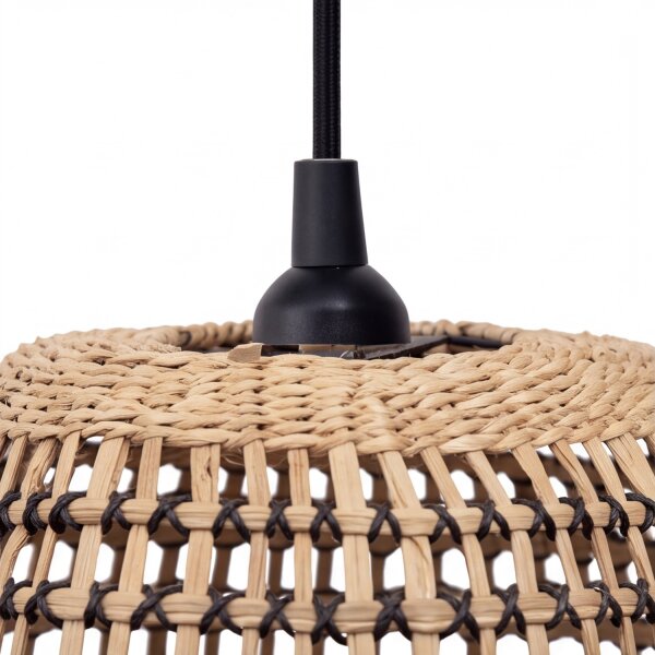 Hängeleuchte außen Seegras E27 IP44 Ø 33 cm Natur Boho