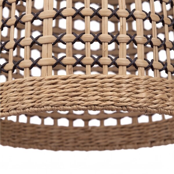 Hängeleuchte außen Seegras E27 IP44 Ø 33 cm Natur Boho