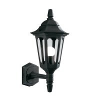 Schwarze Wandlampe Aluminium IP43 Rustikal außen
