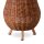 Tischleuchte LED kabellos Rattan Akku IP54 H: 32,5 cm dimmbar