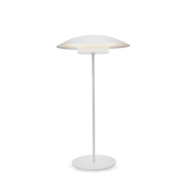 LED Tischlampe kabellos Akku Touch H: 40 cm IP44 Weiß