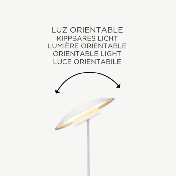 LED Tischlampe kabellos Akku Touch H: 40 cm IP44 Weiß