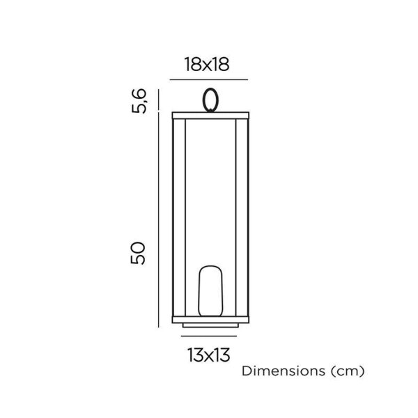 LED Gartenleuchte Akku Dimmer H: 50 cm IP54 kabellos
