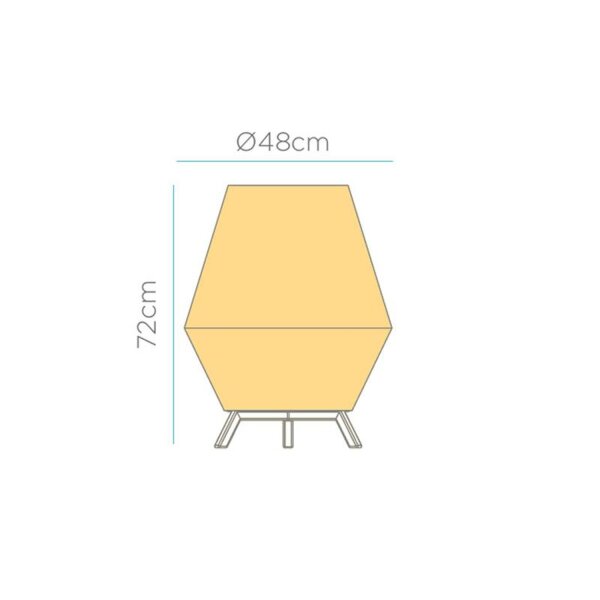 LED Tischleuchte außen IP54 72 cm Rattan Dimmer Fernbedienung