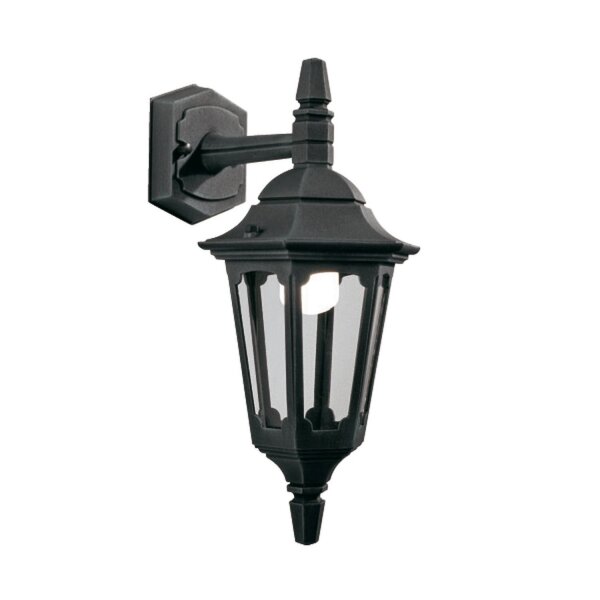 Wandlampe Außen Schwarz Aluminium Haus Terrasse