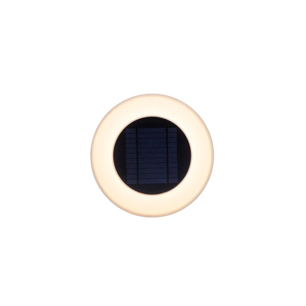 LED Solarleuchte Wand IP65 3500 K Ø 27 cm rund Fernbedienung