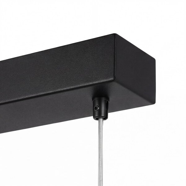 LED Pendelleuchte Metall dimmbar L: 100 cm Schwarz Modern