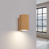 Wandlampe GU10 Modern aus Aluminium klein H: 10 cm in Gold
