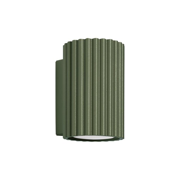 Aluminium Wandleuchte Olivgrün GU10 H:10 cm einflammig