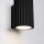 Schwarze Wandlampe klein 10 cm hoch GU10 aus Aluminium Modern