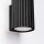 Schwarze Wandlampe klein 10 cm hoch GU10 aus Aluminium Modern