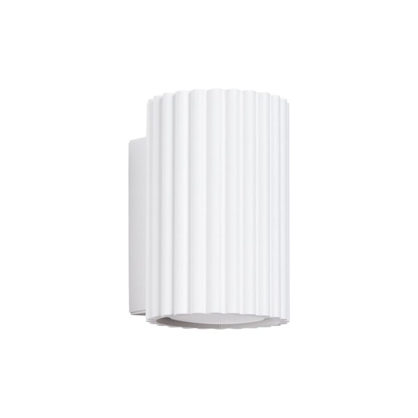 Wandlampe Weiß klein H: 10 cm GU10 aus Aluminium