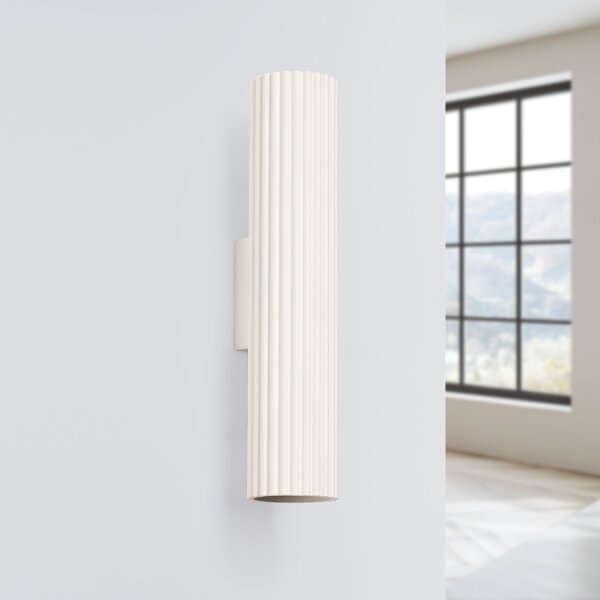 Wandleuchte Modern Up Down Creme GU10 2 flammig H:30 cm