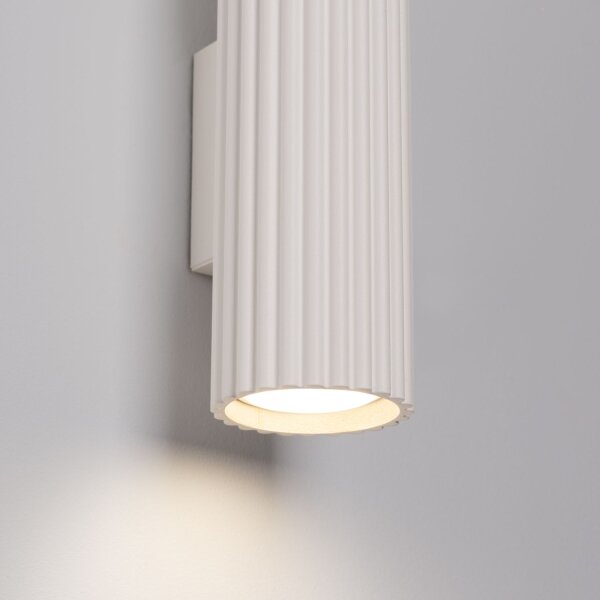 Wandleuchte Modern Up Down Creme GU10 2 flammig H:30 cm