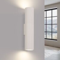 Wandleuchte Modern Up Down Creme GU10 2 flammig H:30 cm