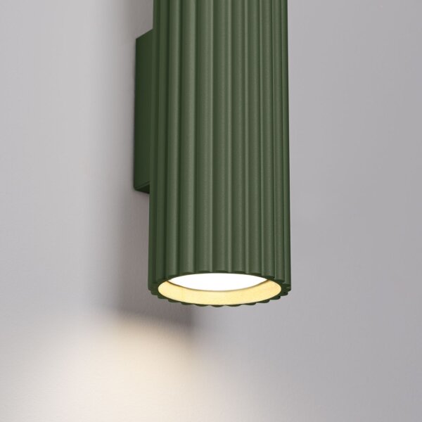 Wandleuchte Modern Up Down Grün GU10 2 flammig H:20 cm