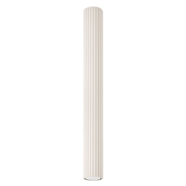 Aufbauspot Metall Ø 6,5 cm H: 60 cm GU10 in Creme Modern