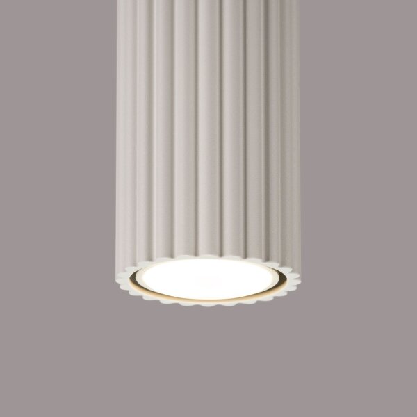 Aufbauspot Metall Ø 6,5 cm H: 60 cm GU10 in Creme Modern