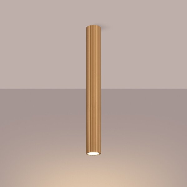 Aufbauspot Aufputz Ø 6,5 cm H: 60 cm Aluminium in Gold GU10