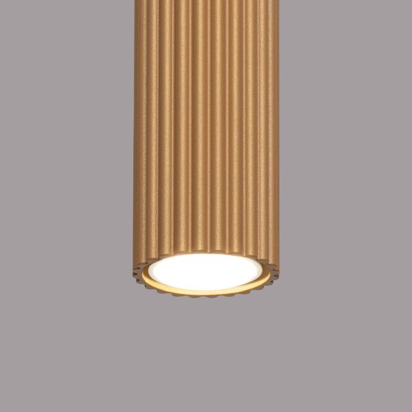 Aufbauspot Aufputz Ø 6,5 cm H: 60 cm Aluminium in Gold GU10