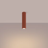 Spot Lampe Decke Aufputz H: 30 cm Ø 6,5 cm Rot Alu...