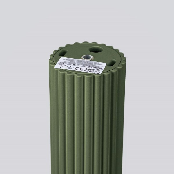 Deckenleuchte schmal Ø 6,5 cm H: 40 cm Aluminium in Grün GU10