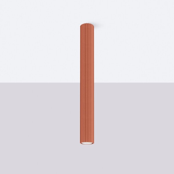 Aufbauspot schmal Ø 6,5 cm H: 60 cm GU10 Rot Modern Aluminium