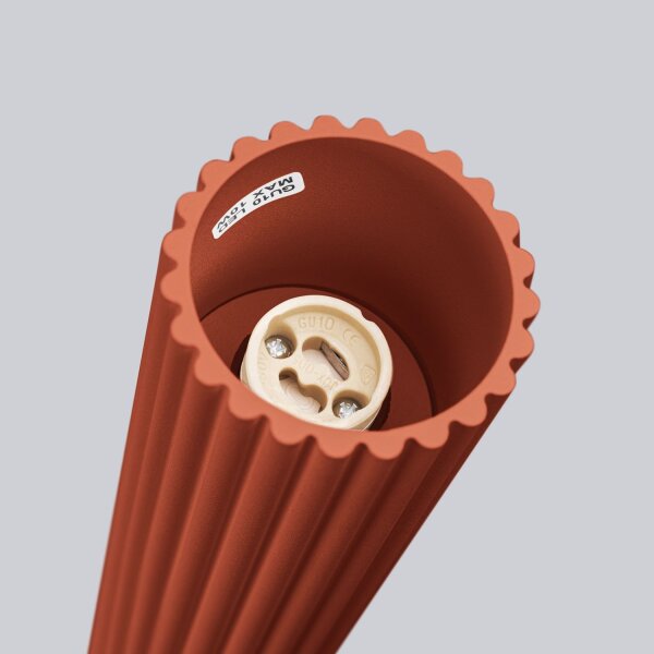 Aufbauspot schmal Ø 6,5 cm H: 60 cm GU10 Rot Modern Aluminium