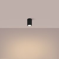 Aufbauspot Schwarz klein GU10 Ø 6,5 cm H: 10 cm...